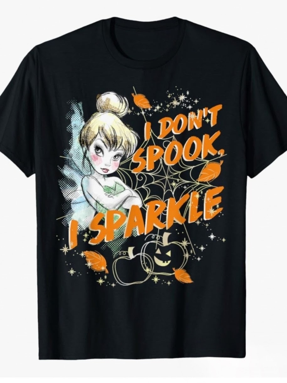 Disney Tinkerbell Halloween Don't Spook I Sparkle T-Shirt 4xl